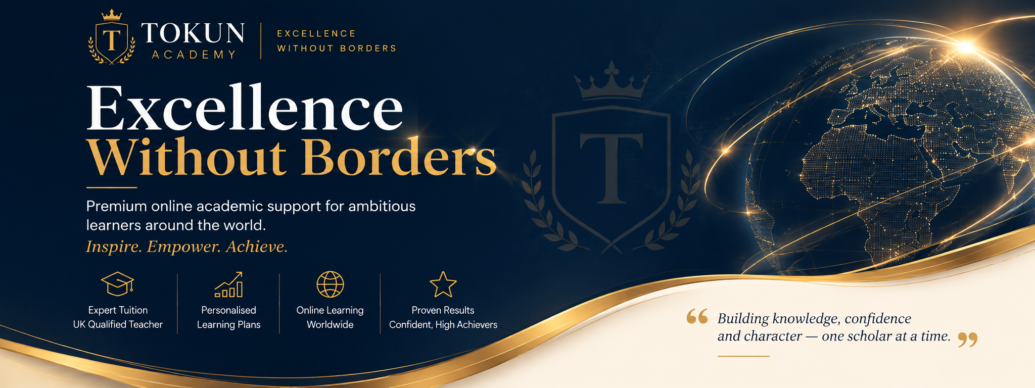 Tokun Academy — Excellence Without Borders. Premium online academic support for ambitious learners around the world.
